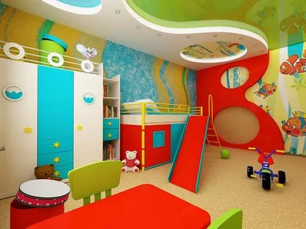 Gyermek hálószoba belsőépítészeti fotó