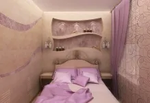 Design dormitor în fotografiile Hrușciov din interior, un pic mai înguste, reparații efective, idei pentru 2 colturi