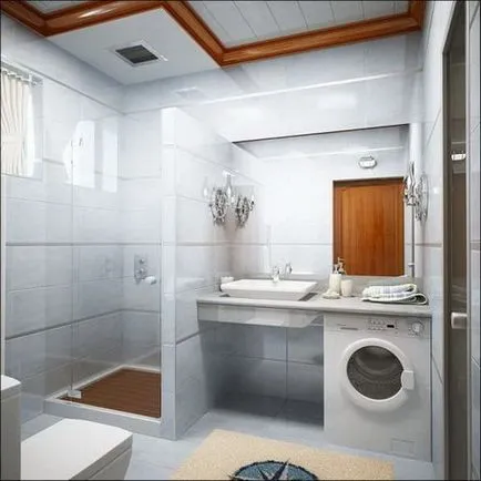 Zuhany belsejében kis fürdőszoba Hruscsov - fénykép lehetőségek