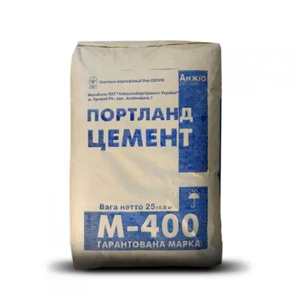 Питома вага цементу М500, ПЦ М400 в мішках і в 1 м3 (питома) Питома вага цементу М500, ПЦ М400 в мішках і в 1 м3