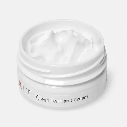 Verde crema de ceai de mână - hrănitoare crema de maini cu unt de shea si extract de tei