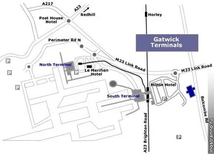 Hogyan lehet eljutni a repülőtérről London Gatwick