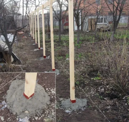 Установка стовпів для забору металеві, дерев'яні конструкції та інші, відео та фото (установка) Установка стовпів для забору металеві, дерев'яні конструкції та інші, відео та фото