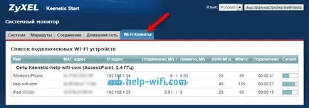 Mivel a router ZYXEL keenetic hány eszköz csatlakozik a Wi-Fi és ki van kapcsolva