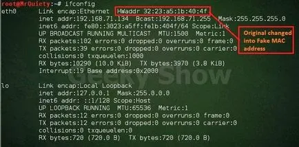 Cum se schimbă adresă MAC în Linux kali