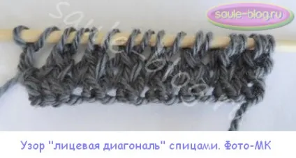 Візерунок - лицьова діагональ - спицями