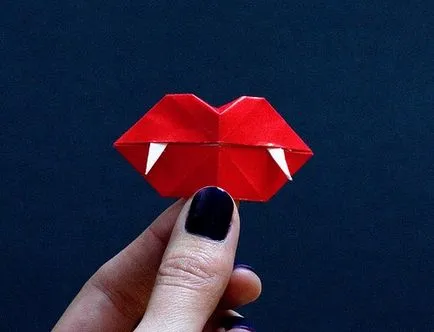 Hogyan lehet origami ajkak, a női világ