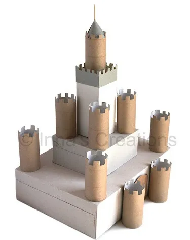 Cum de a face un castel din carton cu fotografii mâini și șabloane