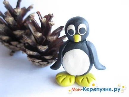 Cum orb pinguin din plastilină 1