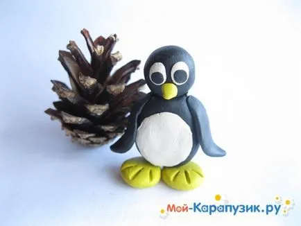 Cum orb pinguin din plastilină 1