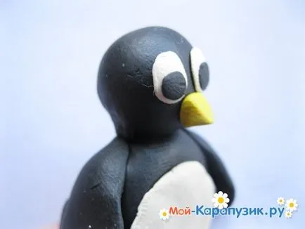 Cum orb pinguin din plastilină 1