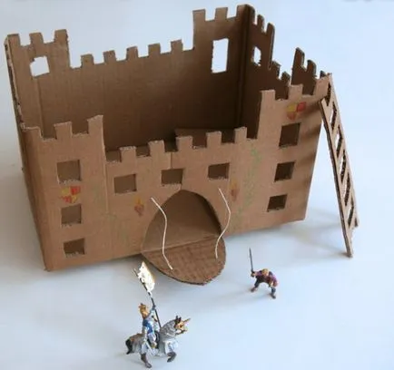 Cum de a face un castel din carton cu fotografii mâini și șabloane