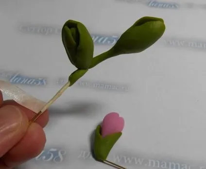 Гілочка фрезії з холодного фарфору (методичка) Гілочка фрезії з холодного фарфору