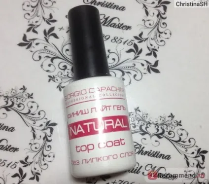 Верхнє покриття лаку для нігтів giorgio capachini фініш лайт - гель natural top coat - «моя перша (лайт) Верхнє покриття лаку для нігтів giorgio capachini фініш лайт - гель natural top coat - «моя перша