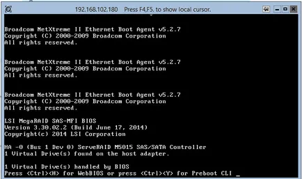 Cum de a merge la LSI-ul de utilitate raid la pornirea serverului și de a crea un RAID 0, servere și ferestre configurarea