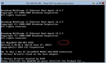 Cum de a merge la LSI-ul de utilitate raid la pornirea serverului și de a crea un RAID 0, servere și ferestre configurarea