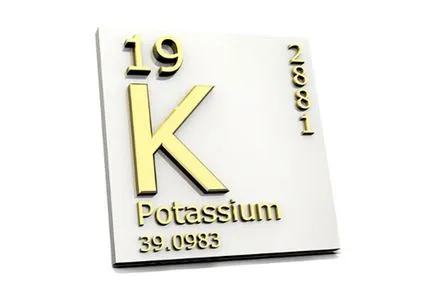 Kálium (K, kalium) - hatása van a szervezetben, előnyök és a kárt, leírás