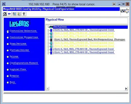 Cum de a merge la LSI-ul de utilitate raid la pornirea serverului și de a crea un RAID 0, servere și ferestre configurarea