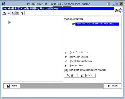 Cum de a merge la LSI-ul de utilitate raid la pornirea serverului și de a crea un RAID 0, servere și ferestre configurarea