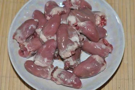 Burgonya csirke szívek - lépésről lépésre recept fotók