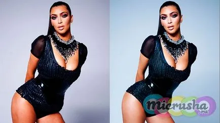 Kim Kardashian fără machiaj și Photoshop (foto)