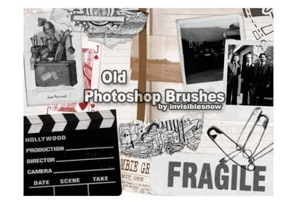 Photoshop четки пощенски марки, печати, печати, етикети,