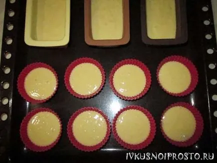 Muffins în forme de silicon - pas cu pas reteta cu fotografii, și delicioase și simplu