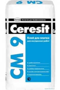 Ragasztók csempékhez Ceresit cm 11-17 cm a T-9, és az áramlási sebesség jellemzőinek