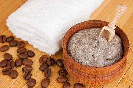 Cafea exfoliant celulita exfoliant anti-celulita cu motive de cafea măcinată și cafea, skrabov