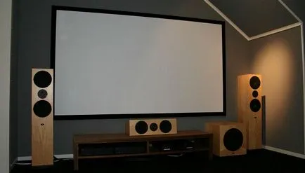 Componentele unui sistem home theater audio, amplificator, sursa de semnal și un dispozitiv de ieșire