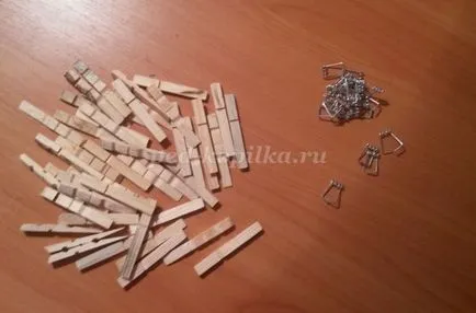 Nos fából clothespins