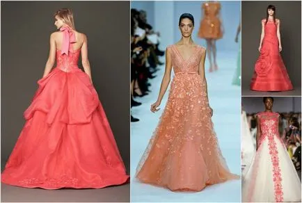 Coral menyasszonyi ruha tippek választotta a színt és kiegészítők a menyasszony fotók