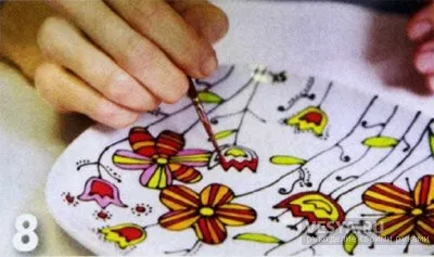 Вінтажна розпис по кераміці яскраві фарби (кераміці) Вінтажна розпис по кераміці яскраві фарби
