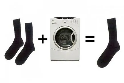 Amennyiben elvesztette zokni a mosógép egy kis humor, video, 5 csillagos szolgáltatás