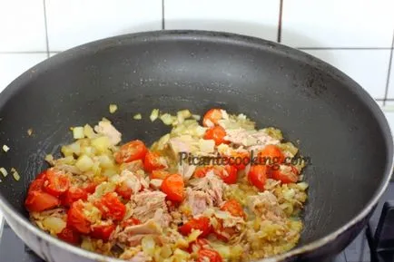 Паста с риба тон и чери домати, picantecooking