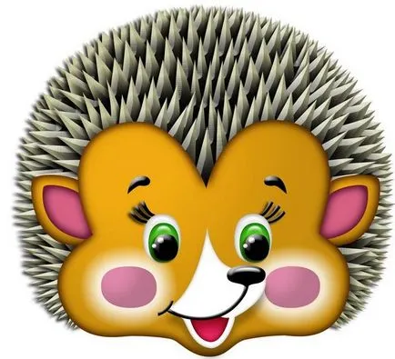 Masca de hârtie Hedgehog cu propriile sale mâini