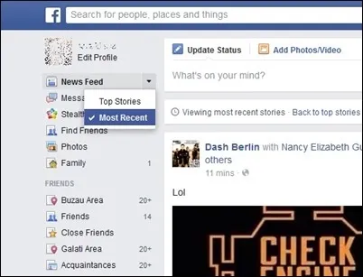 Як побачити список facebook в хронологічному порядку - прихованого режиму (facebook поради) Як побачити список facebook в хронологічному порядку - прихованого режиму