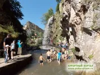 Мед Водопади, Кисловодск, Карачаево-Черкезия, посоките на движение, снимки, адрес, официален уебсайт -