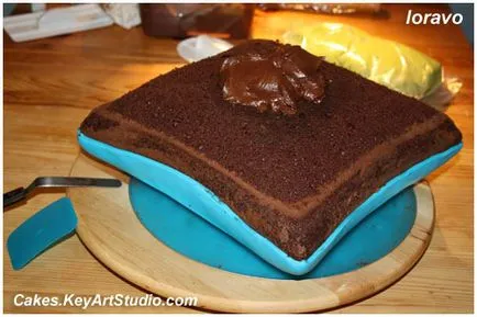 Марк торта - възглавница с изумрудено - как да се направи торта възглавница, блог loravo кулинарен бележки дизайнер