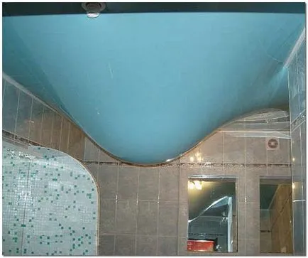 Plafoane întinse în baie - specificul instalației cu propriile lor mâini