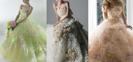 Nem standard oldatok menyasszonyi ruhák japán tervezők