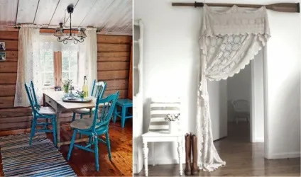 В'язані штори для кухні - ламбрекени, штори-кафе і фіранки (фото) (кухні) В'язані штори для кухні - ламбрекени, штори-кафе і фіранки (фото)