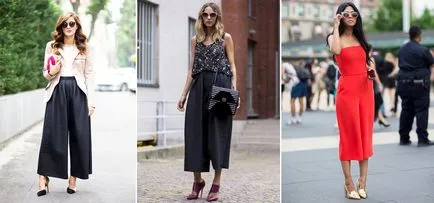 Merészen viselnek nadrágot culottes - a trend az idén,