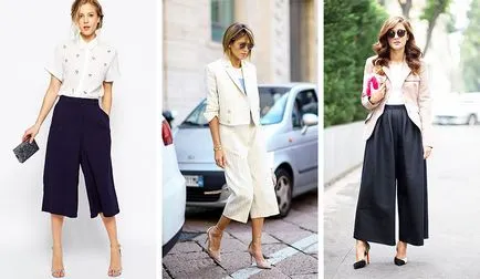 Merészen viselnek nadrágot culottes - a trend az idén,