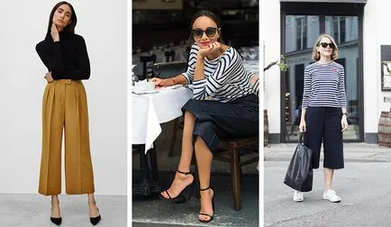 Merészen viselnek nadrágot culottes - a trend az idén,