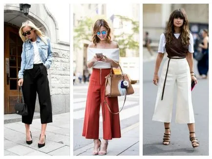 Merészen viselnek nadrágot culottes - a trend az idén,