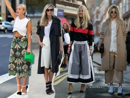 Merészen viselnek nadrágot culottes - a trend az idén,