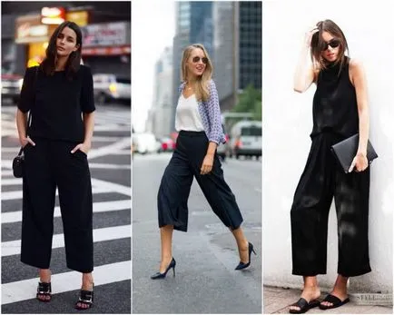 Merészen viselnek nadrágot culottes - a trend az idén,