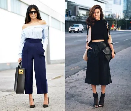 Merészen viselnek nadrágot culottes - a trend az idén,