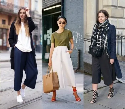 Merészen viselnek nadrágot culottes - a trend az idén,